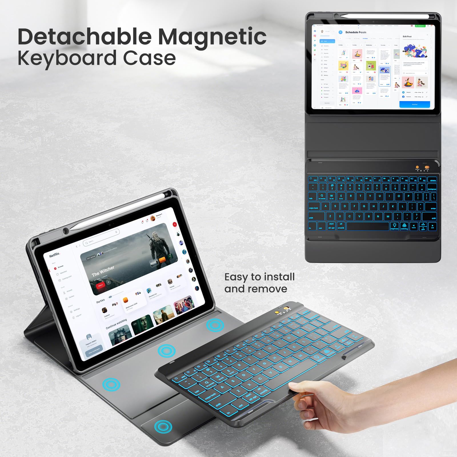 Amazon | OPAKIT マグネットキーボードケース iPad 第9/8/7世代 10.2
